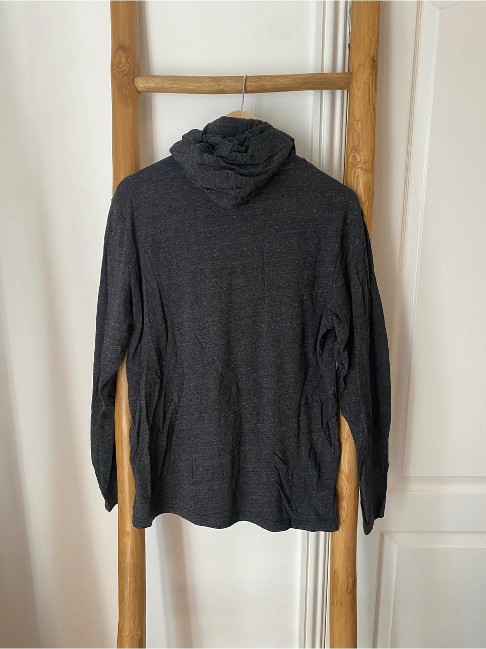 Polo Ralph Lauren Charcoal Grey Mens Medium Light Long Sleeve Hoodie Preppy Fall